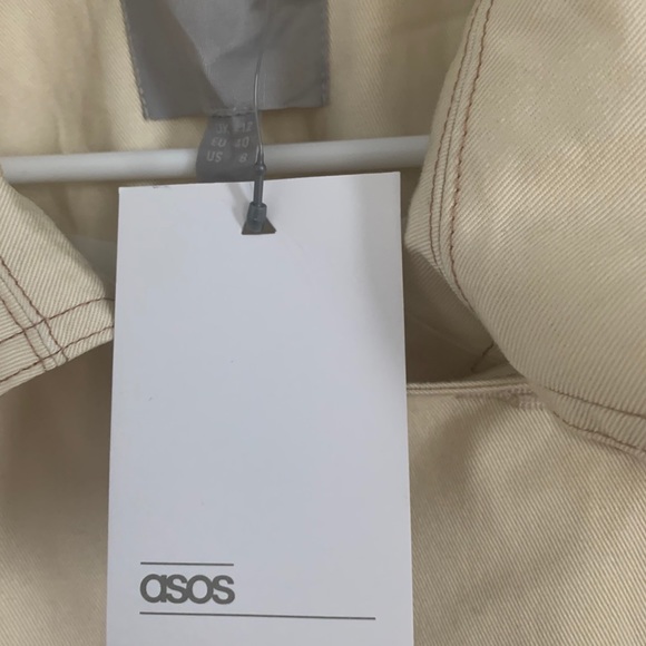 NWT ASOS Front Button Down Flowy Belted Duster Khaki Trench Coat 🍁 Sand Stone - Picture 4 of 10